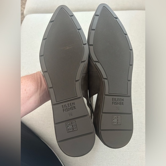 NIB Eileen Fisher Slingback Women’s 7.5 Devi
Nubuck Suede Leather Rye Brown Work - Picture 6 of 7